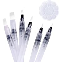 DigHealth 6 Piezas Pincel de Agua by- Water Brush Recargable con Deposito de Agua Rellenable- Rotuladores Acuarelables…